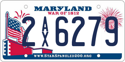 MD license plate 2AX6279
