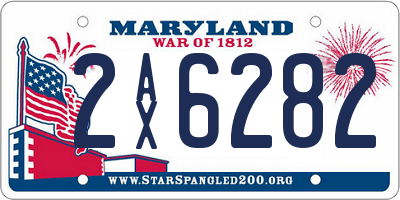 MD license plate 2AX6282