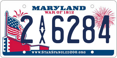 MD license plate 2AX6284