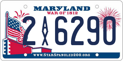 MD license plate 2AX6290