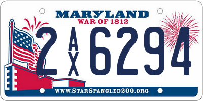 MD license plate 2AX6294