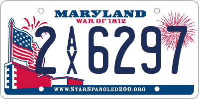 MD license plate 2AX6297