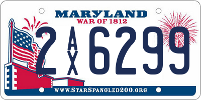 MD license plate 2AX6299
