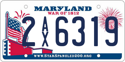 MD license plate 2AX6319