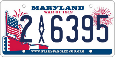 MD license plate 2AX6395