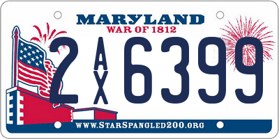 MD license plate 2AX6399