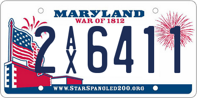 MD license plate 2AX6411