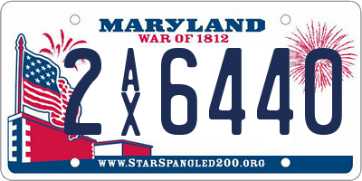 MD license plate 2AX6440