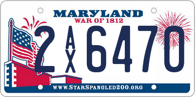 MD license plate 2AX6470