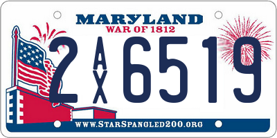 MD license plate 2AX6519