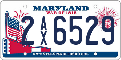 MD license plate 2AX6529
