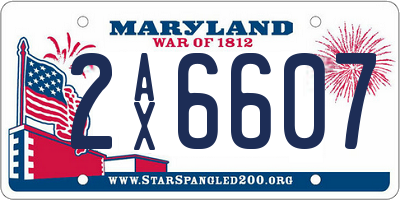 MD license plate 2AX6607