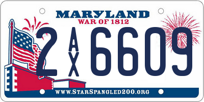 MD license plate 2AX6609