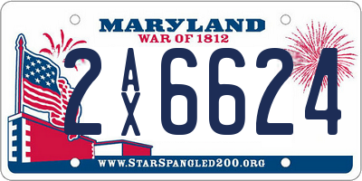 MD license plate 2AX6624