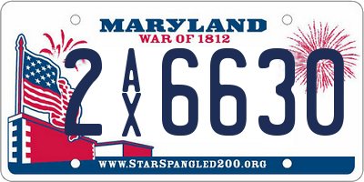 MD license plate 2AX6630