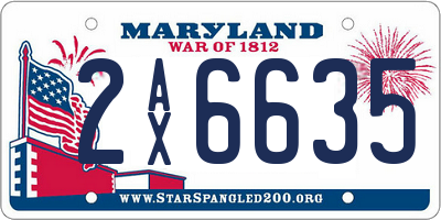 MD license plate 2AX6635