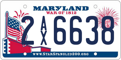 MD license plate 2AX6638