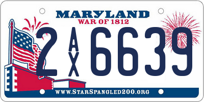 MD license plate 2AX6639