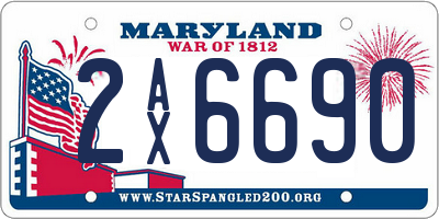 MD license plate 2AX6690