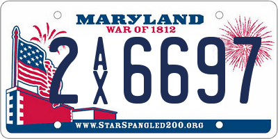 MD license plate 2AX6697