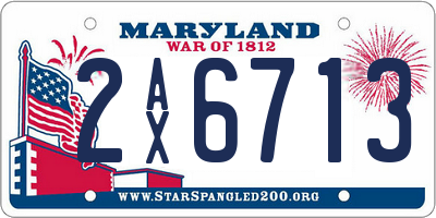 MD license plate 2AX6713