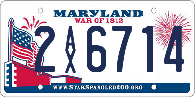 MD license plate 2AX6714
