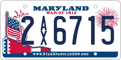 MD license plate 2AX6715