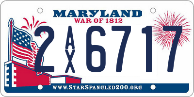 MD license plate 2AX6717
