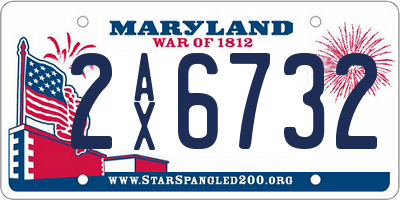 MD license plate 2AX6732