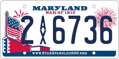MD license plate 2AX6736
