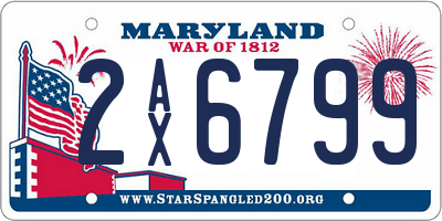 MD license plate 2AX6799