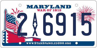 MD license plate 2AX6915