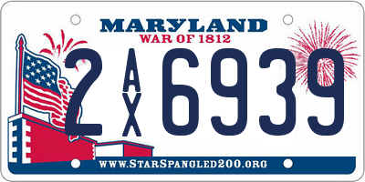 MD license plate 2AX6939