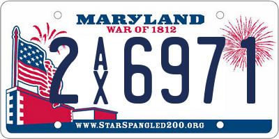MD license plate 2AX6971