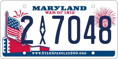 MD license plate 2AX7048