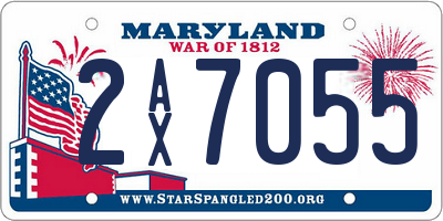MD license plate 2AX7055