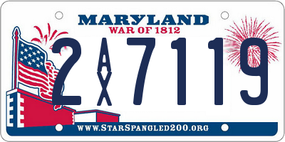 MD license plate 2AX7119