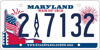 MD license plate 2AX7132