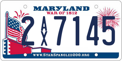MD license plate 2AX7145