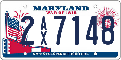MD license plate 2AX7148