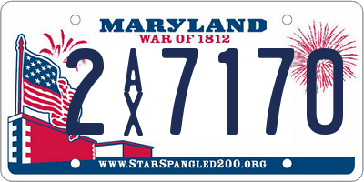 MD license plate 2AX7170