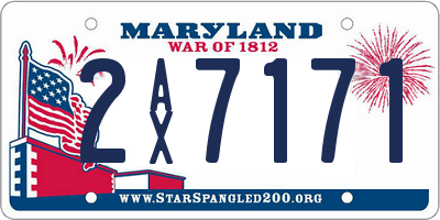 MD license plate 2AX7171