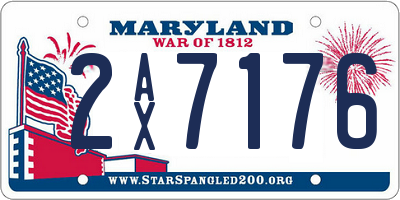 MD license plate 2AX7176