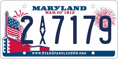 MD license plate 2AX7179