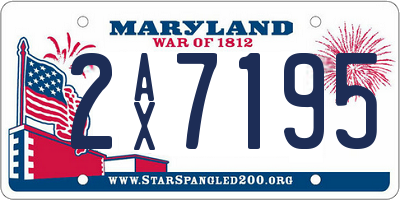 MD license plate 2AX7195