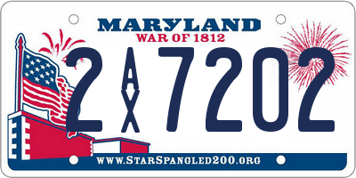 MD license plate 2AX7202