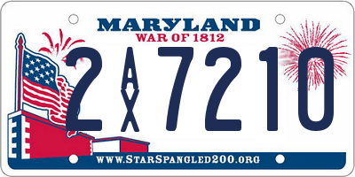 MD license plate 2AX7210