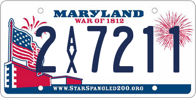 MD license plate 2AX7211