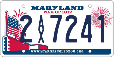 MD license plate 2AX7241