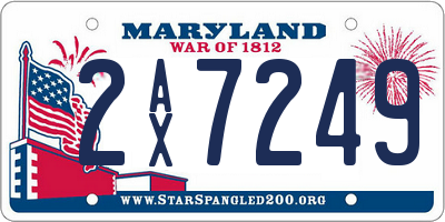 MD license plate 2AX7249